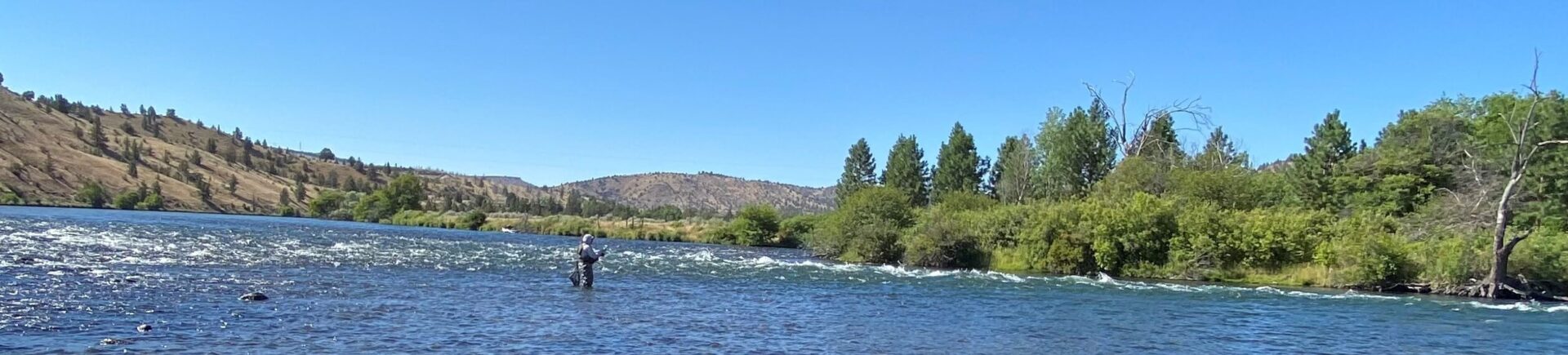 flyfisher on the Deschutes river